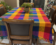 Load image into Gallery viewer, Beautiful Mexican Table Cloth / Colorful Squares / Aztec Patterns