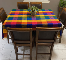 Load image into Gallery viewer, Beautiful Mexican Table Cloth / Colorful Squares / Aztec Patterns