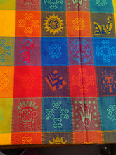 Load image into Gallery viewer, Beautiful Mexican Table Cloth / Colorful Squares / Aztec Patterns
