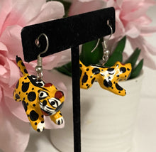 Load image into Gallery viewer, Leopard /Tiger Alebrije Earrings