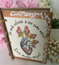 Load image into Gallery viewer, Beautiful Handmade Artisan Blank Notebook "Corazon"