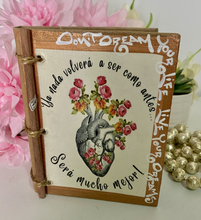 Load image into Gallery viewer, Beautiful Handmade Artisan Blank Notebook "Corazon"