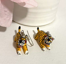 Load image into Gallery viewer, Leopard /Tiger Alebrije Earrings