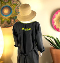 Load image into Gallery viewer, Embroidered Mexican Tunic/Dress with Sunflowers Design (Size L)