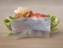 Load image into Gallery viewer, Peineta Con Rosas/Ornamental Comb With Ribbon Roses/ Mexican Hair Piece/Hand-Made