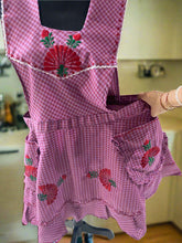 Load image into Gallery viewer, Artisanal Embroidered Apron - Pink - (L, XL)
