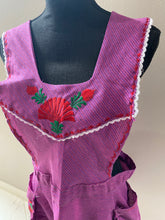 Load image into Gallery viewer, Artisanal Embroidered Apron - Magenta / XL