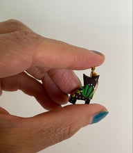 Load image into Gallery viewer, Hand-Made  Tiny Cat Alebrije Earrings in Small Palm Box