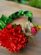 Load image into Gallery viewer, Set of Braided Headband/Floral Attachment / Trenza Istmeña Con Guia