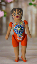 Load image into Gallery viewer, Mexican Cartoneria Lupita Doll - Orange