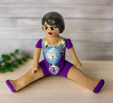 Load image into Gallery viewer, Mexican Cartoneria Lupita Doll - Purple