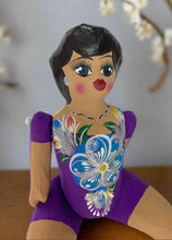 Load image into Gallery viewer, Mexican Cartoneria Lupita Doll - Purple 2