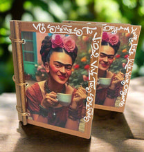 Load image into Gallery viewer, Handmade Artisan Blank Notebook Frida kahlo Boho Look