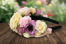 Load image into Gallery viewer, Rose Headband/Hand-Made Rose Crown/Floral Headband