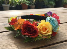 Load image into Gallery viewer, Rose Headband/Hand-Made Rose Crown/Floral Headband