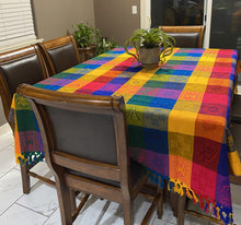 Load image into Gallery viewer, Beautiful Mexican Table Cloth / Colorful Squares / Aztec Patterns