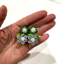 Load image into Gallery viewer, Hand-Made Mexican Huichol Sweetheart "Amorcito" Earrings