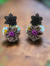 Load image into Gallery viewer, Hand-Made Mexican Huichol Sweetheart "Amorcito" Earrings
