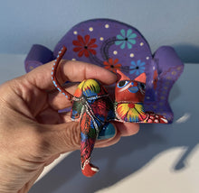 Load image into Gallery viewer, Beautiful Hand-Made Authentic Mexican Alebrije - Cat on Sofa - Purple