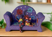 Load image into Gallery viewer, Beautiful Hand-Made Authentic Mexican Alebrije - Cat on Sofa - Purple