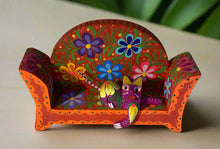 Load image into Gallery viewer, Beautiful Hand-Made Authentic Mexican Alebrije - Cat on Sofa - Red/Orange