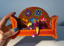 Load image into Gallery viewer, Beautiful Hand-Made Authentic Mexican Alebrije - Cat on Sofa - Red/Orange