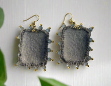 Load image into Gallery viewer, Beautiful Embroidered Sacred Heart Earrings Scapulary Milagro Style
