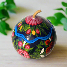 Load image into Gallery viewer, Beautiful Painted Gourd /Jewelry Box from Olinalá - Blue