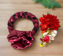 Load image into Gallery viewer, Set of Braided Headband/Floral Attachment / Trenza Istmeña Con Guia