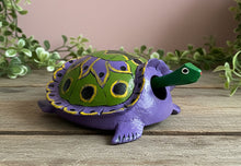 Load image into Gallery viewer, Mexican Hand-Made Turtle from Oaxaca With Bobble Head - Purple