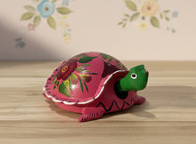 Load image into Gallery viewer, Mexican Hand-Made Turtle from Oaxaca With Bobble Head - Pink
