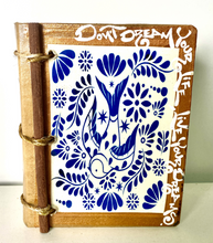 Load image into Gallery viewer, Beautiful Handmade Artisan Blank Notebook "Otomi - Blue"