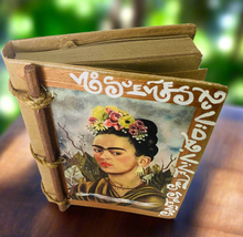 Load image into Gallery viewer, Handmade Artisan Blank Notebook Frida kahlo Boho Look