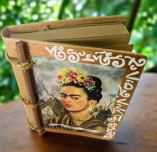 Load image into Gallery viewer, Handmade Artisan Blank Notebook Frida kahlo Boho Look