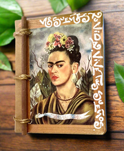 Load image into Gallery viewer, Handmade Artisan Blank Notebook Frida kahlo Boho Look