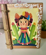 Load image into Gallery viewer, Beautiful Handmade Artisan Blank Notebook with Mexican Lele Doll Design