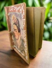 Load image into Gallery viewer, Handmade Artisan Blank Notebook Frida kahlo Boho Look