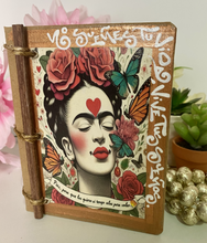 Load image into Gallery viewer, Handmade Artisan Blank Notebook Frida kahlo Design