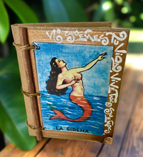 Load image into Gallery viewer, Beautiful Handmade Artisan Blank Notebook Mexican Loteria "La Sirena" Design