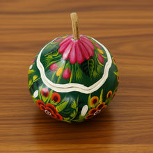Load image into Gallery viewer, Beautiful Painted Gourd /Jewelry Box from Olinalá - Green