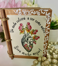 Load image into Gallery viewer, Beautiful Handmade Artisan Blank Notebook "Corazon"