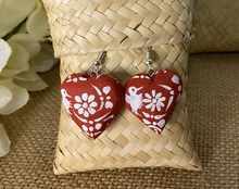 Load image into Gallery viewer, Beautiful Heart-Shaped Alebrije Earrings/Red/Otomi Design