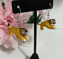 Load image into Gallery viewer, Leopard /Tiger Alebrije Earrings