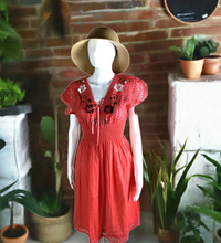 Load image into Gallery viewer, Mexican Coqueta Dress - Floral Embroidery