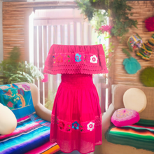 Load image into Gallery viewer, Mexican Embroidered Dress - (Medium/One Size)