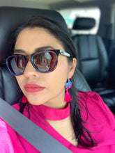 Load image into Gallery viewer, Heart-Shaped Alebrije Earrings With Tassel