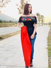 Load image into Gallery viewer, Floreada Blouse/Mexican Embroidered Blouse (S/M)
