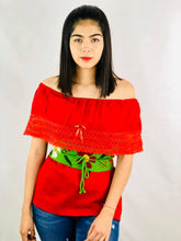 Load image into Gallery viewer, Hand-Embroidered Mexican Belt with Flowers