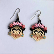 Load image into Gallery viewer, Hand-Made Frida Kahlo Small Earrings