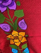 Load image into Gallery viewer, Floral Embroidered Mexican Rebozo/Shawl